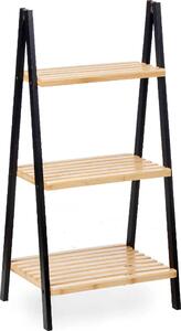 Regál BAMBOO GLOW, 40 x 30 x 81,5 cm, erný