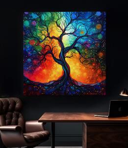 Obraz na plátně - Strom života Jemné doteky FeelHappy.cz Velikost obrazu: 60 x 60 cm
