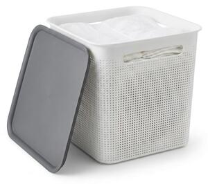 Rotho Úložný box s víkem a s madly BRISEN 18l, 29x29x29cm, bílý