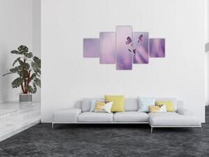 Obraz - Fialoví motýlci (125x70 cm)