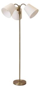 PR Home Stojací lampa Amy, zlatá/bílá, 3 žárovky, výška 150 cm, E27, Mosaz / zlato, Obývací pokoj / jídelna, kov, Skandinávský
