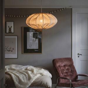 PR Home Závěsné světlo Rosa, šedé, Ø 60 cm, textil, E27, zástrčka, Hliník / šedá / zinek, Ložnice, Textil / tkanina / hedvábí, Skandinávský