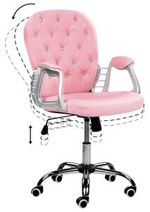 Kancelářská židle Princie (růžová ekokůže). 1082026