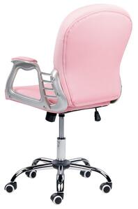 Kancelářská židle Princie (růžová ekokůže). 1082026