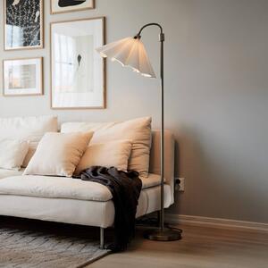 PR Home Stojací lampa Amy, stříbrná/bílá, 1 žárovka, výška 150 cm, E27, Chrom / stříbro, Obývací pokoj / jídelna, kov, Skandinávský