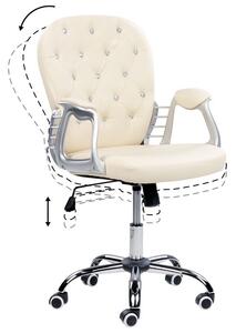 Kancelářská židle Prince (béžová ekokůže). 1082028