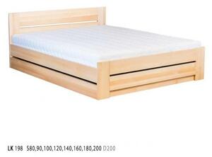 Drewmax Dřevěná postel 100x200 BOX buk LK198 buk kovový rošt