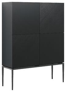 VYSOKÁ KOMODA, černá, 120/160/40 cm home24 - Online Only komody, Online Only