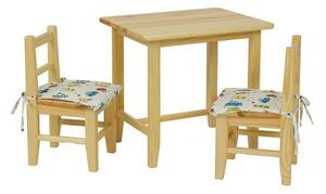 Drewmax Dětský set stoleček a židle AD255 borovice