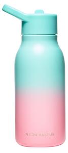Dětská nerezová láhev, 340 ml, Neon Kactus, tyrysovo-růžová