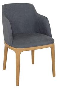 Drewmax Jídelní židle kt188 masiv buk buk bělený tmavě šedá