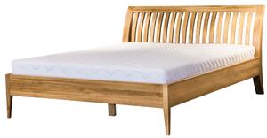 Drewmax Dřevěná postel LK291 120x200, dub masiv buk přírodní