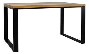 Drewmax Jídelní stůl ST373 S120, šířka desky: 2,5cm, masivní dub dub medový bílá matná