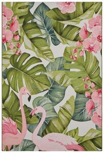 Hanse Home Collection koberce Kusový koberec Flair 105614 Tropical Flamingo Multicolored – na ven i na doma - 80x165 cm