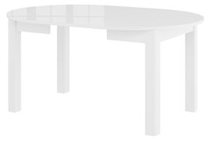 SZYNAKA Trendline Stůl rozkládací - RONDO, 110/160x80, lesklá bílá