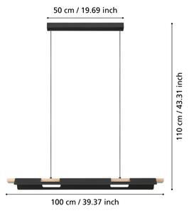 Eglo 98836 - LED Stmívatelný lustr na lanku ERMUA-Z LED/27W/230V