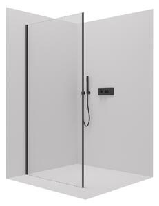 Cerano Porte, sprchová zástěna ke sprchovému koutu 90x195 cm, 8mm čiré sklo, černý profil, CER-CER-413456
