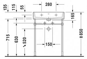 Duravit Vero Air - Umyvadlo do nábytku 600x470 mm, s přepadem, bílá 2350600000
