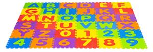 ECOTOYS Velká pěnová podložka EVA pro děti písmena čísla 178x178 cm 36 ks