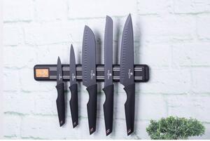 BERLINGERHAUS Sada nožů s magnetickým držákem 6 ks Black Rose Collection BH-2698