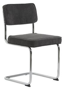 Šedá manšestrová jídelní židle Rupert – Unique Furniture