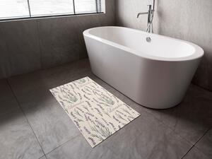 Koupelnová pěnová rohož / předložka PRO-025 Levandule na béžovém - metráž šířka 65 cm