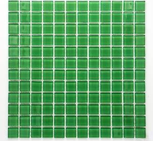 Skleněná mozaika zelená 23x23mm