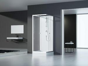 Kompletní sprchový kout MARWELL Kompletní sprchový kout White Dream 90 x 90 x 200 cm - kompletní sada včetně sprchové vaničky a baterie - oboustranná montáž - vysoce kvalitní hliníkový profilový systém