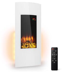 Klarstein Elektrický krb, elektrický krb do obývacího pokoje a interiéru, elektrický krb s LED plameny, ventilátorový ohřívač s časovačem, nastavitelný termostat, ohřívač 2000 W