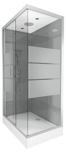 Kompletní sprchový kout MARWELL Kompletní sprchový kout Grey River 2 Obdélník 80 x 110 x 215 cm - Kompletní sada včetně sprchové vaničky a baterie - Rohový sprchový kout s čelním vstupem - Sprchový kout s vysoce kvalitními hliníkovými profily