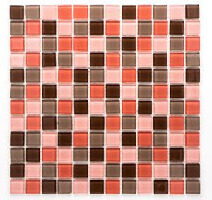 Skleněná mozaika růžová 23x23mm