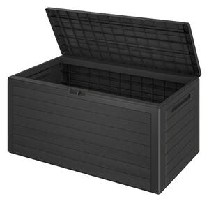 Zahradní úložný box WOODEBOX, 280L, 120x46x57cm, antracitová Prosperplast