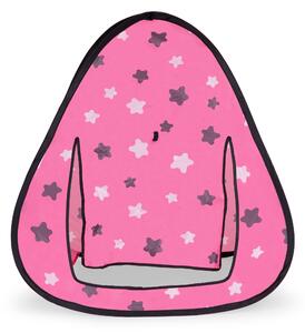 IPlay Dětský růžový stanový domeček růžový s hvězdami pro dívky