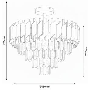 Brilagi - Přisazený lustr ECLIPSE 7xE14/10W/230V pr. 48 cm černá/zlatá