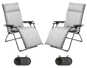 Zvýhodněná sada 2x relaxační křeslo BAYANNE Tundra šedá Granit