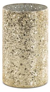 EUROFIRANY SKLENĚNÁ VÁZA MELIA 12X21 CM ZLATÁ
