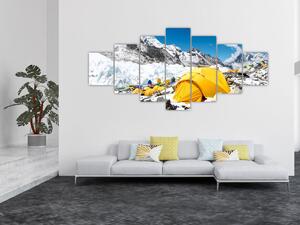 Obraz - Kempování v horách (210x100 cm)