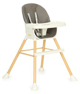 Dětská dřevěná jídelní židlička ECOTOYS 2v1