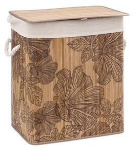 5five Simply Smart Koš na prádlo Black Flora 60 l