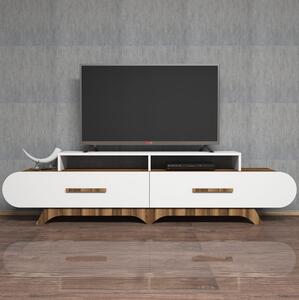 TV stolek/skříňka Florian (ořech + bílá). 1088857