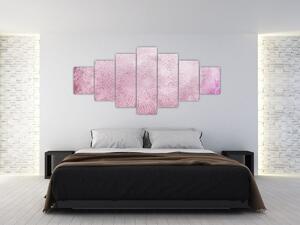 Obraz - Mandala v růžové zdi (210x100 cm)