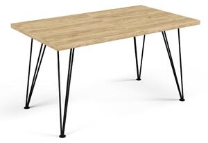 Jídelní stůl SONIA 120 cm - dub artisan/černá