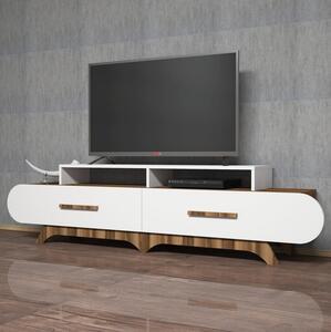 TV stolek/skříňka Florian (ořech + bílá). 1088857