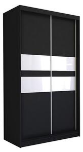 Kvalitní Šatní Skříň Finezja 150 cm Černá/bílá
