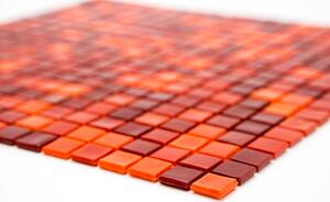 Skleněná mozaika červená 15X15mm