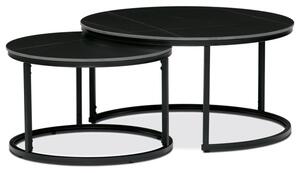 Set dvou konferenčních stolků AHG-404 BK mramor