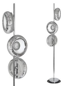 EUlight Stojací lampa Mercurio, 3x chromové kovové stínítko, ch