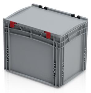 Přepravka EURO s víkem 40x30x33,5 uzavřený úchyt
