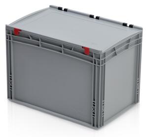 Přepravka EURO s víkem 60x40x43,5 uzavřený úchyt