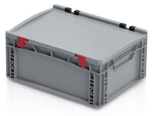 Přepravka EURO s víkem 40x30x18,5 uzavřený úchyt